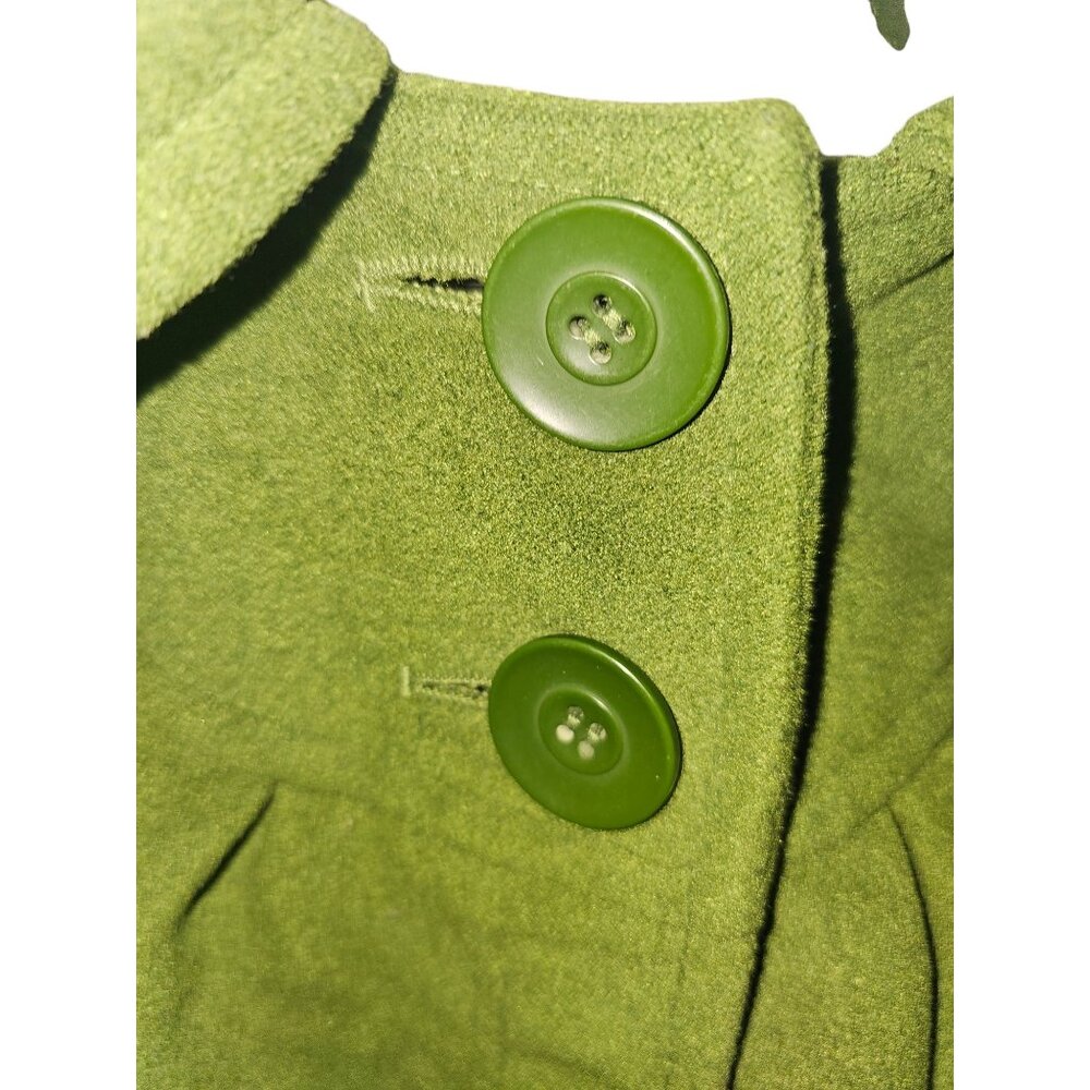 Anthropologie Tulle Green Hooded Coat Womens M - Picture 8 of 14